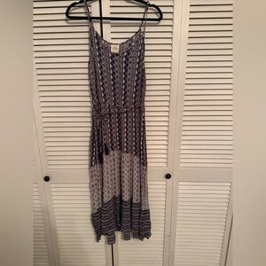 Knox Rose Navy and White Geometric Maxi Dress